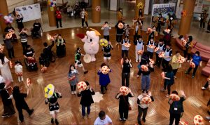 みんなで花笠を踊りました!